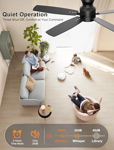 34% Off Ohniyou 52" Ceiling Fan with Light & Remote - Image 6