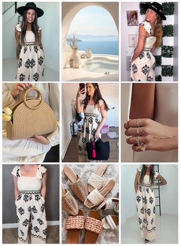 19% Off Happy Sailed Women's Printed Square Neck Jumpsuit - Image 3