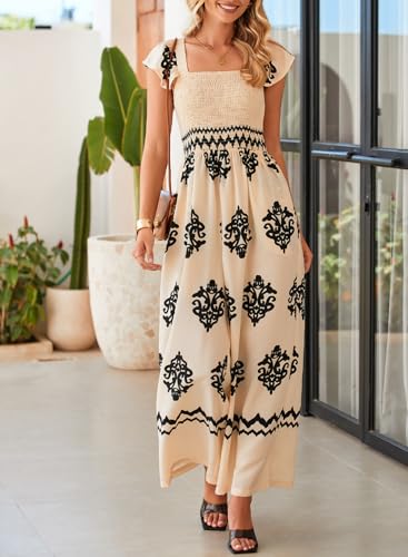 19% Off Happy Sailed Women's Printed Square Neck Jumpsuit - Image 4