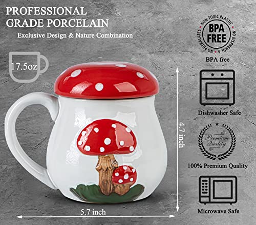 50% OFF Cute Mushroom Mug: Funny Ceramic Coffee & Tea Cup - Image 5