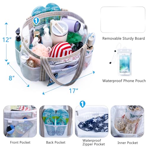 50% Off ELCUPA Large Mesh Shower Caddy for Dorm, Gym, Travel - Image 7