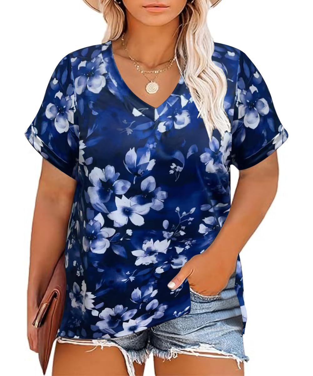 50% Off Plus Size V-Neck Tee for Women (XL-4XL)