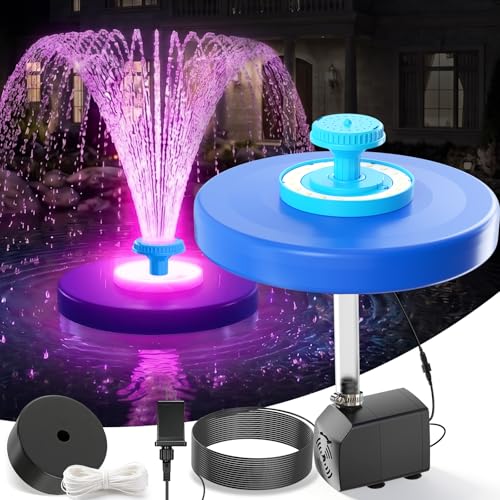 42% Off HaiNova Floating Pond Fountain with LED - Image 2