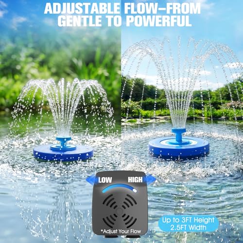 42% Off HaiNova Floating Pond Fountain with LED - Image 5