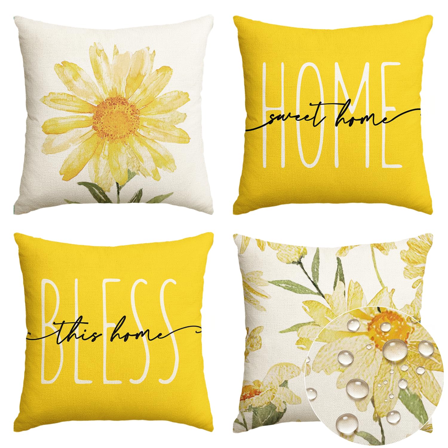 50% Off Spring Flower Waterproof Throw Pillow Covers