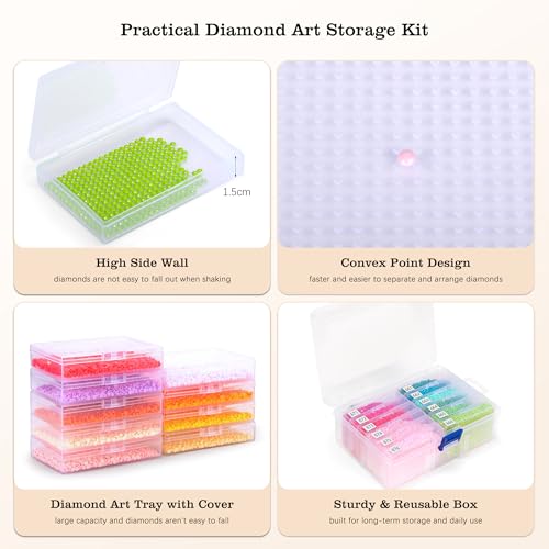 20% Off 12PCS Diamond Art Storage Trays with Lids - Image 6