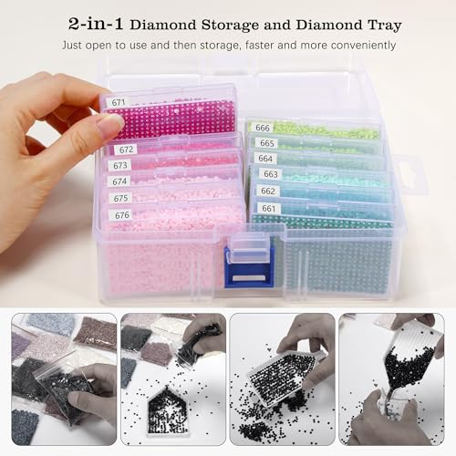 20% Off 12PCS Diamond Art Storage Trays with Lids - Image 7