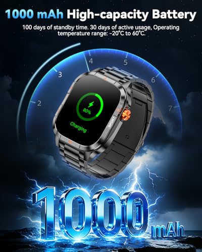 80% Off Smart Watch for Men with 1000mAh Battery & Flashlight - Image 3