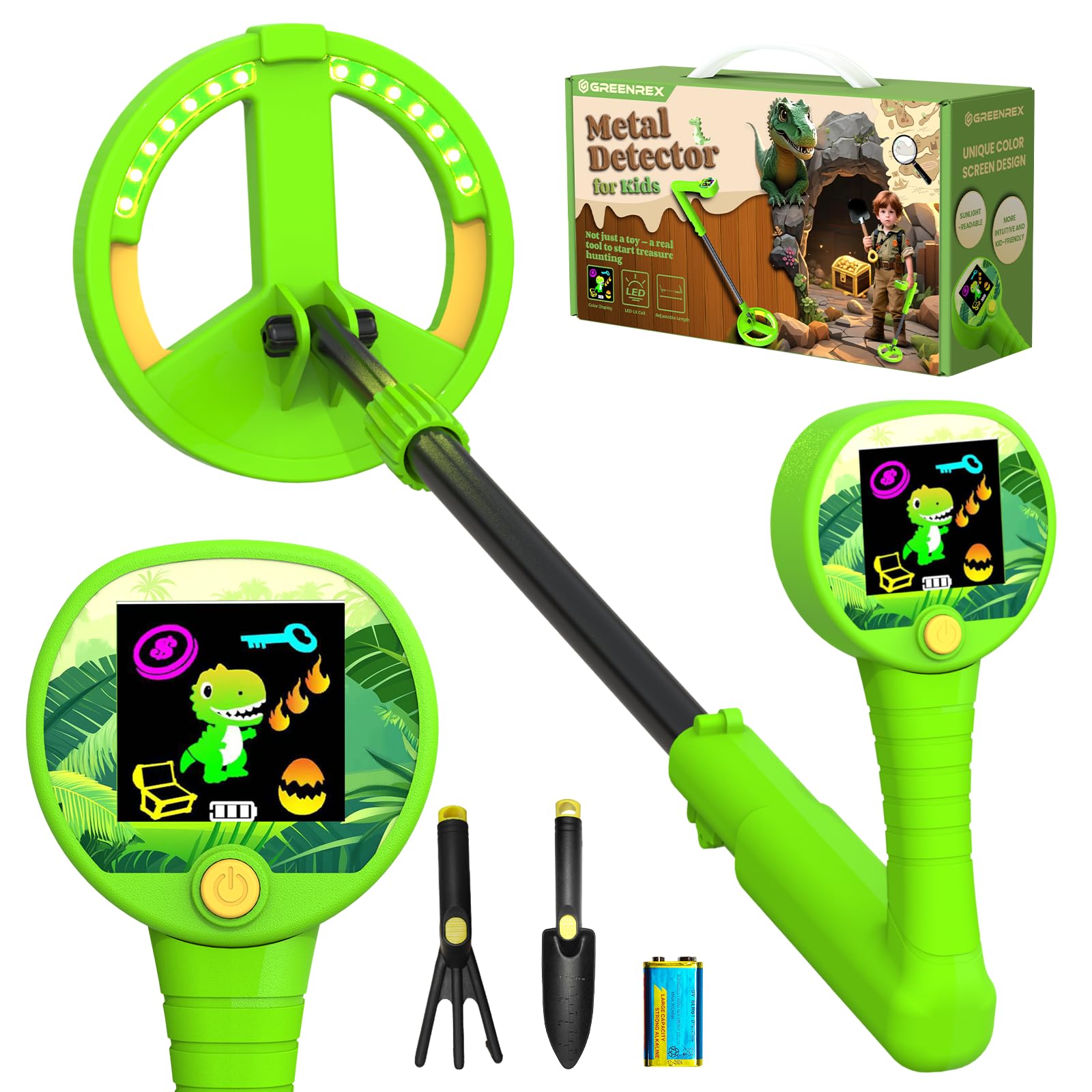 9% Off: GreenRex Metal Detector for Kids 3-12, LED Coil