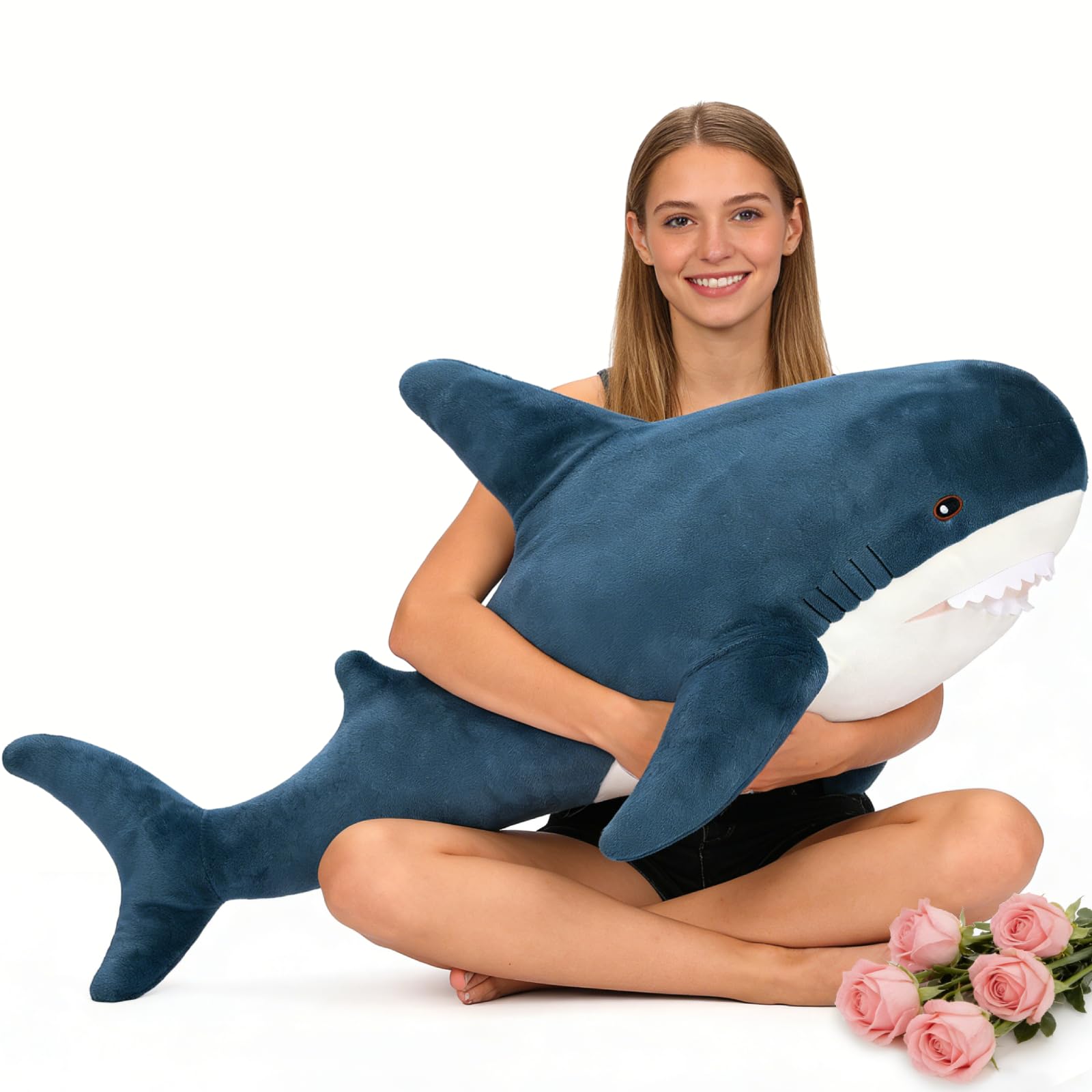 Giant Plush Shark 51in - Great Gift for Kids - Image 1