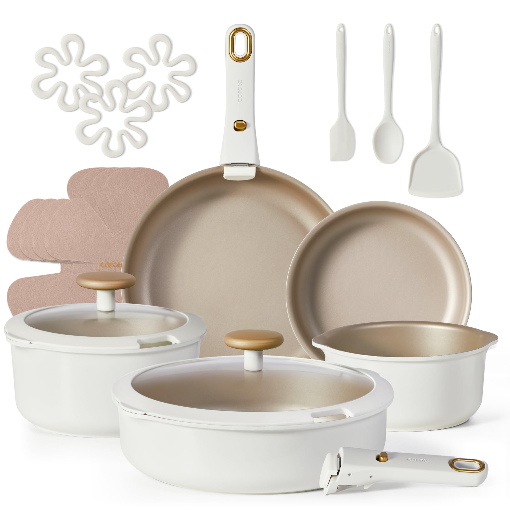 50% Off CAROTE 19 Piece Nonstick Cookware Set