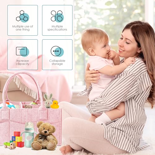 50% Off Cute Castle 2 Pack Diaper Caddy Organizer Set - Image 4