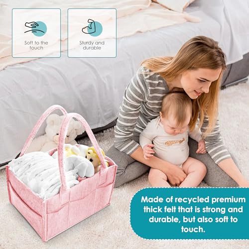 50% Off Cute Castle 2 Pack Diaper Caddy Organizer Set - Image 5