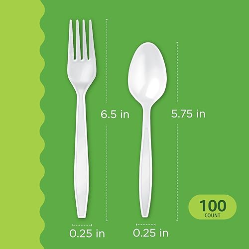 Amazon Basics 100-Piece Disposable Fork & Spoon Set at $0.99 - Image 3