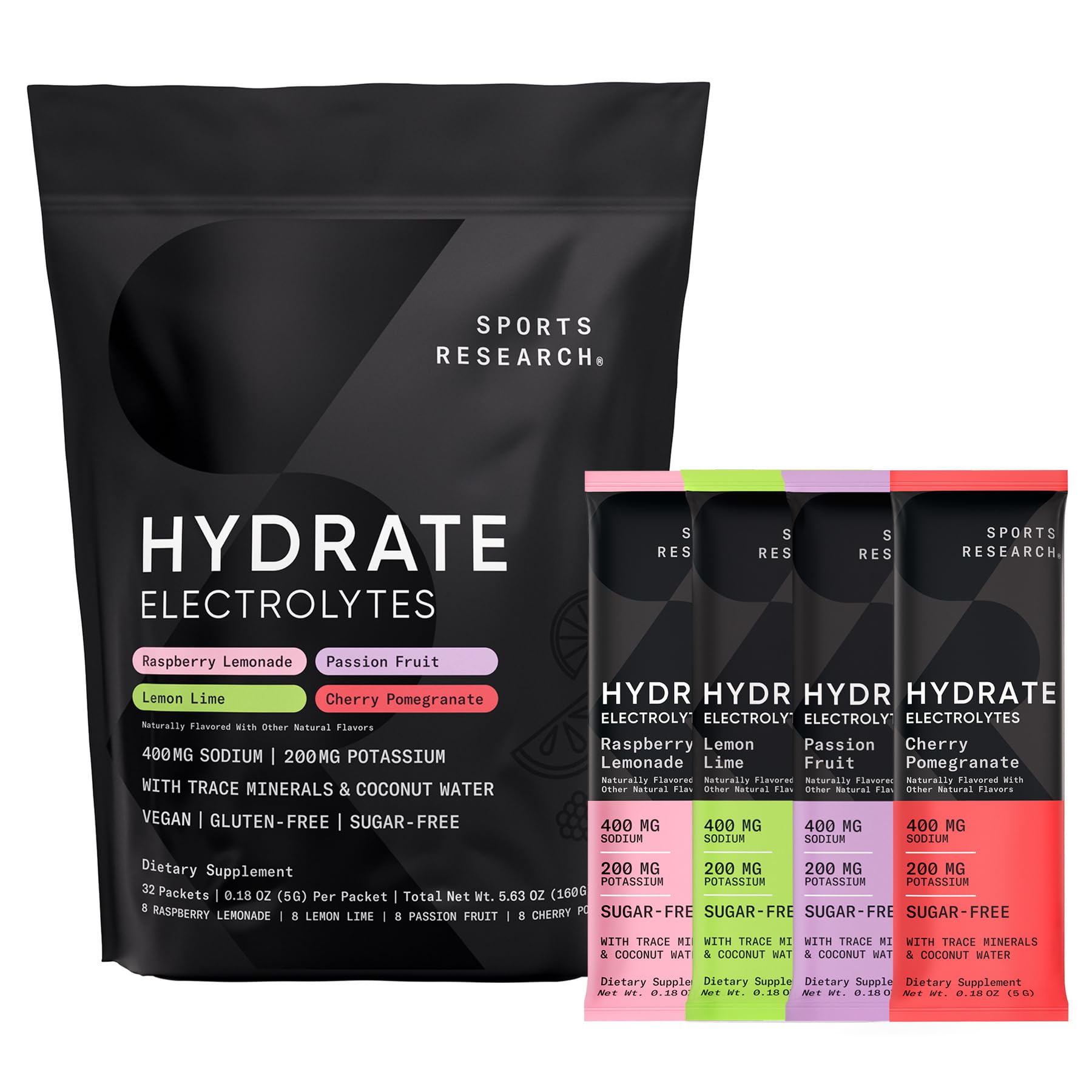 Save 10% on Sports Research Hydrate Electrolytes Packets