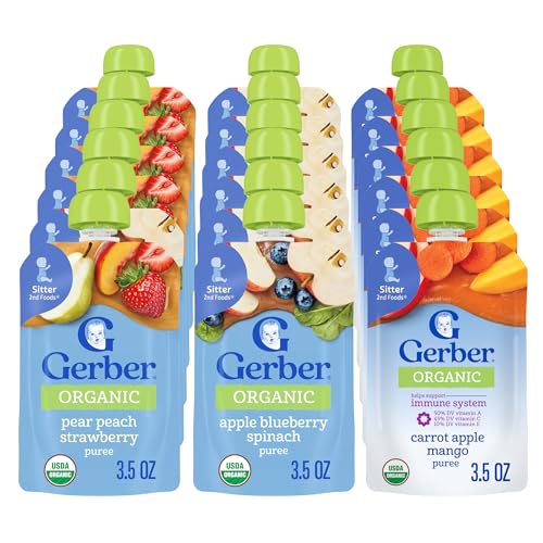 5% Off Gerber Organic Baby Food Variety Pack - 18 Pouches - Image 2