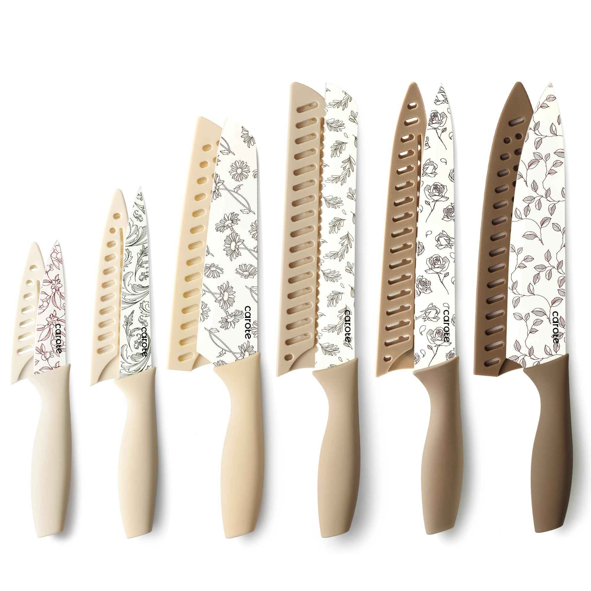 40% Off CAROTE 12PCS Knife Set with Nonstick Coating - Image 1