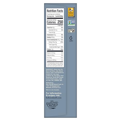 23% Off Bob's Red Mill Protein Oats, Blueberries & Cream – 16 Packets - Image 4