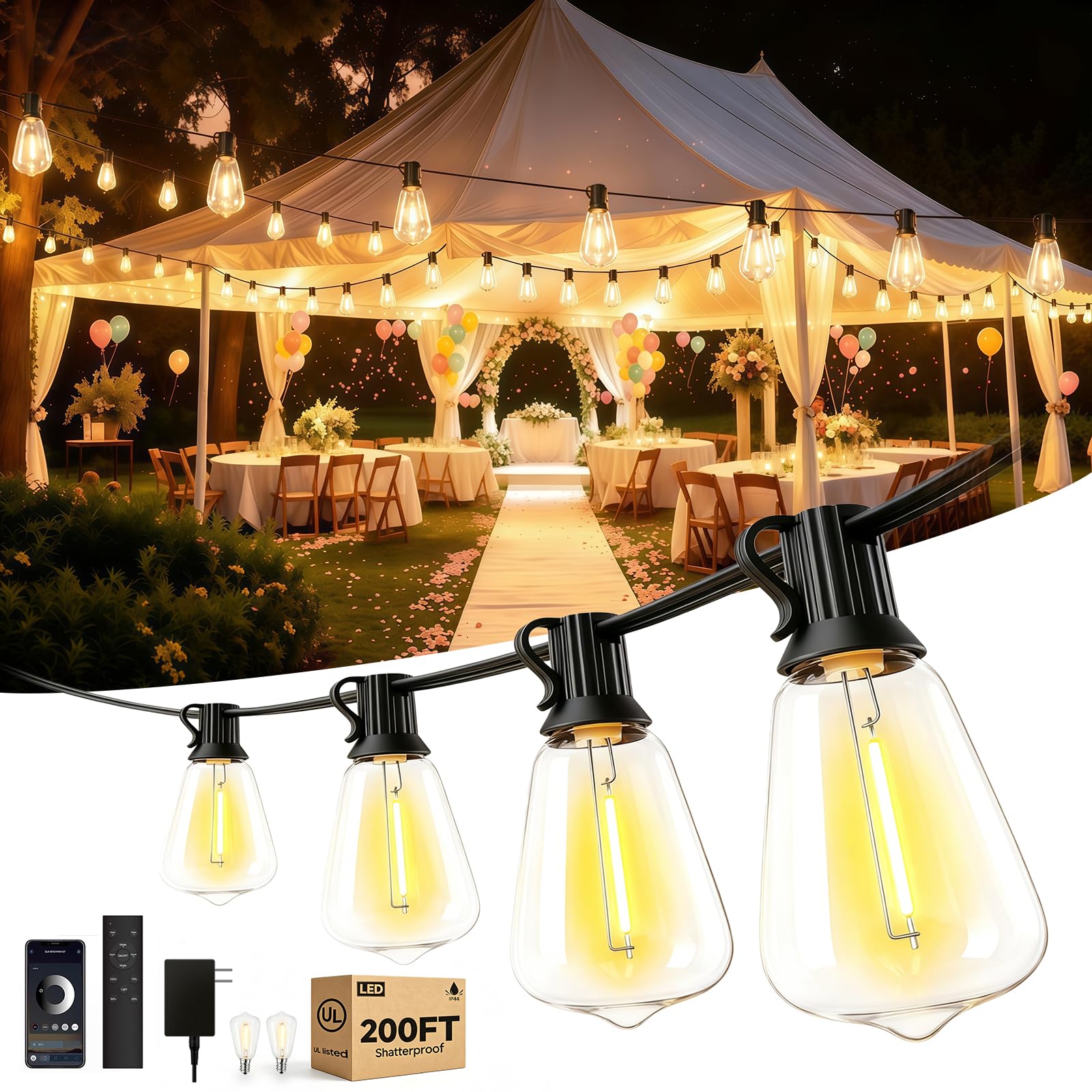 50% Off oneup 200FT Outdoor String Lights