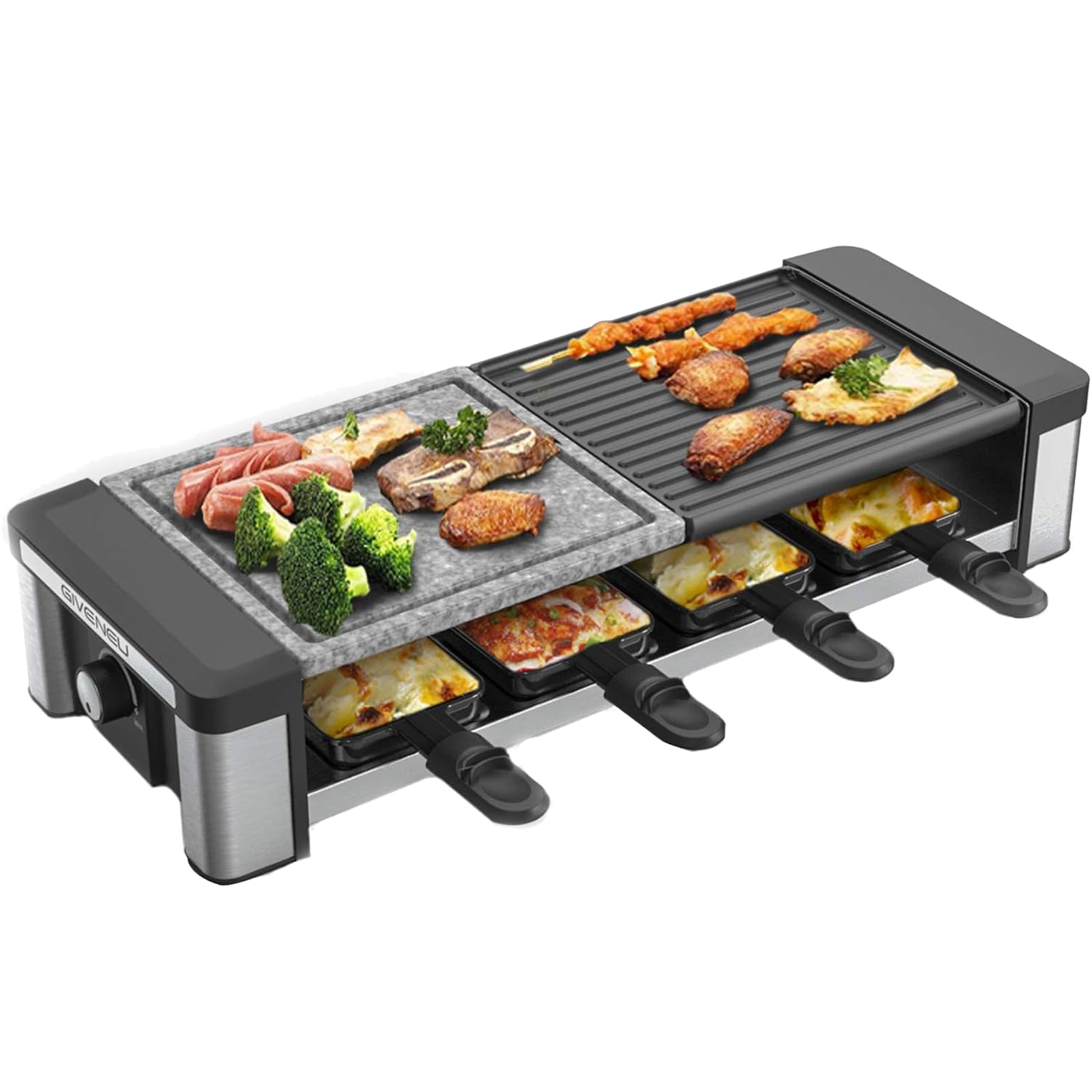 40% OFF GIVENEU Raclette Grill 8-Person for Winter Parties