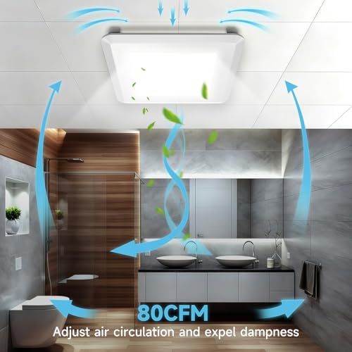40% Off AHAWILL Ultra Quiet Bathroom Exhaust Fan with Light - Image 5
