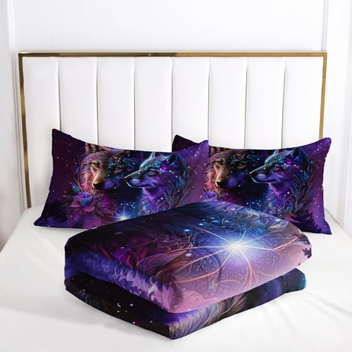 50% Off Wolf Bedding Set – King Size Comforter - Image 4