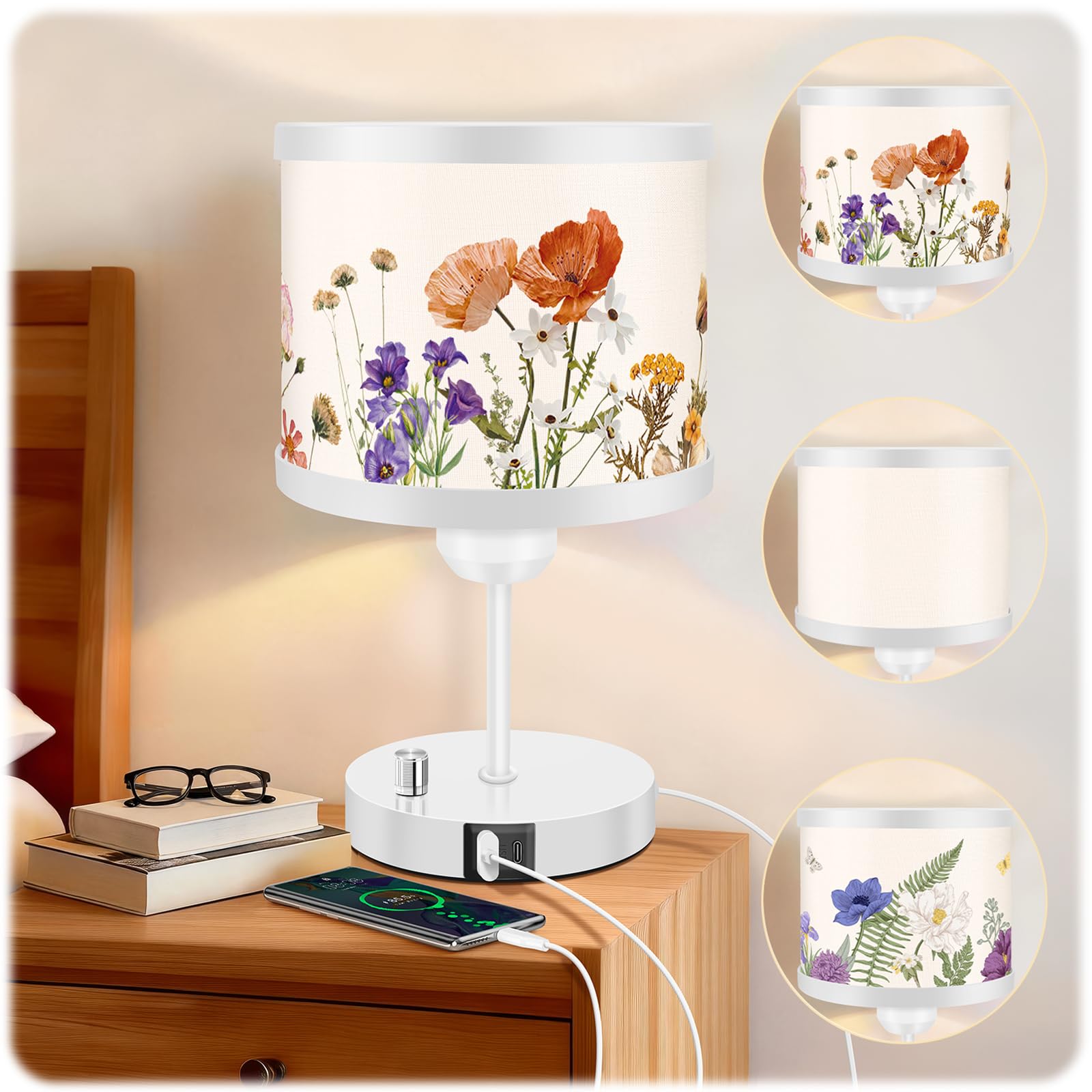 50% Off VIRERAYZE Flower Table Lamp - Code P3TCXAFF