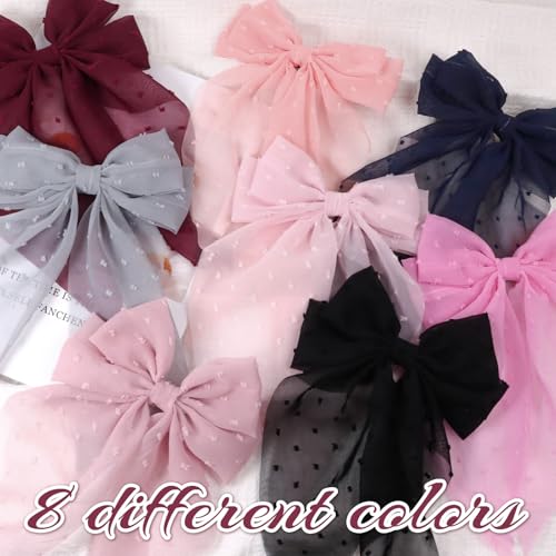Save 50% on 8-Pack Elegant French Bow Hair Clips - Image 5