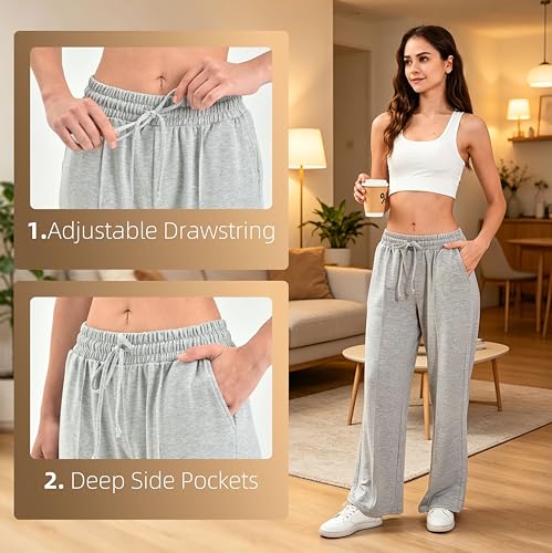 38% Off SINOPHANT Women's Wide Leg Sweatpants - Image 4