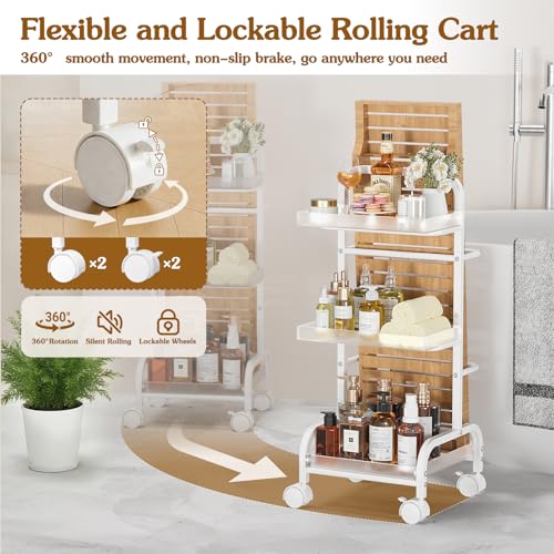 50% Off VINAEMO Bathroom Cart with Bathtub Tray Holder - Image 5