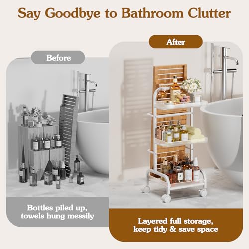 50% Off VINAEMO Bathroom Cart with Bathtub Tray Holder - Image 6