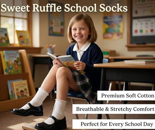57% Off BISOUSOX Girls Ruffle Cotton Socks - Image 6