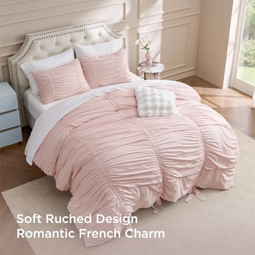 50% Off Bedsure Pink Twin Comforter Set for Girls - Image 4