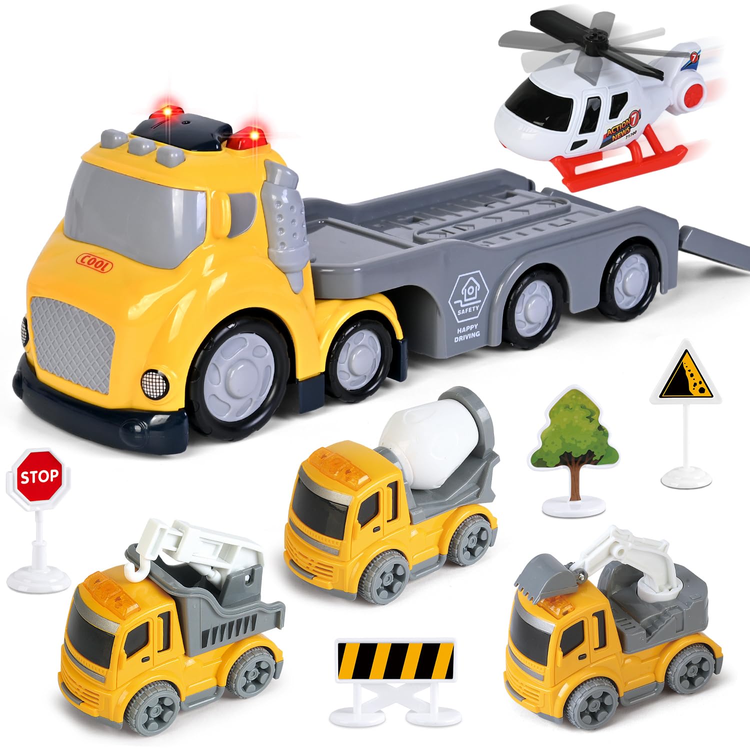 50% Off 5-in-1 Toddler Construction Truck Toy with Lights & Sounds