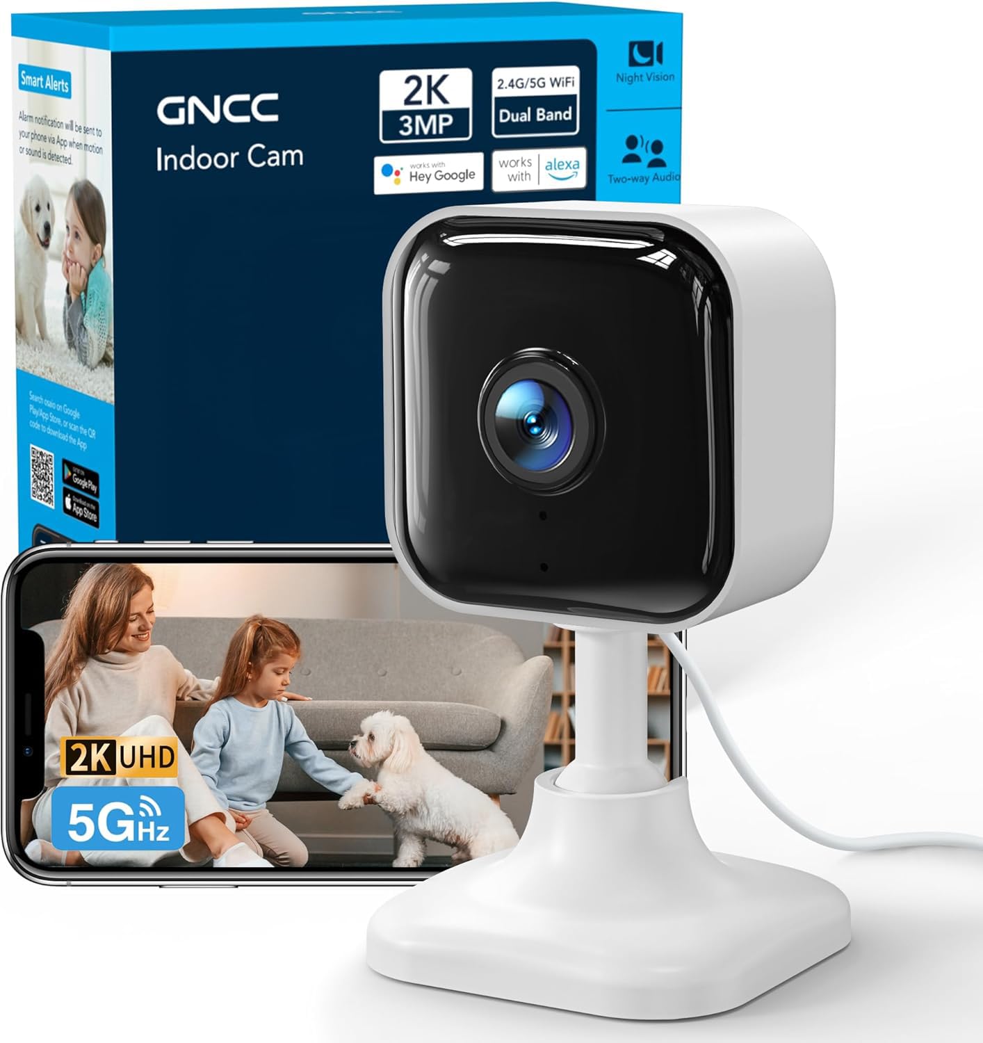 Save 30% on GNCC 2K Indoor Security Camera for Pets