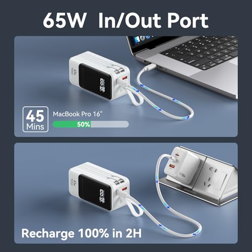 29% Off 65W Fast Charging Power Bank 18400mAh with LCD Display - Image 4