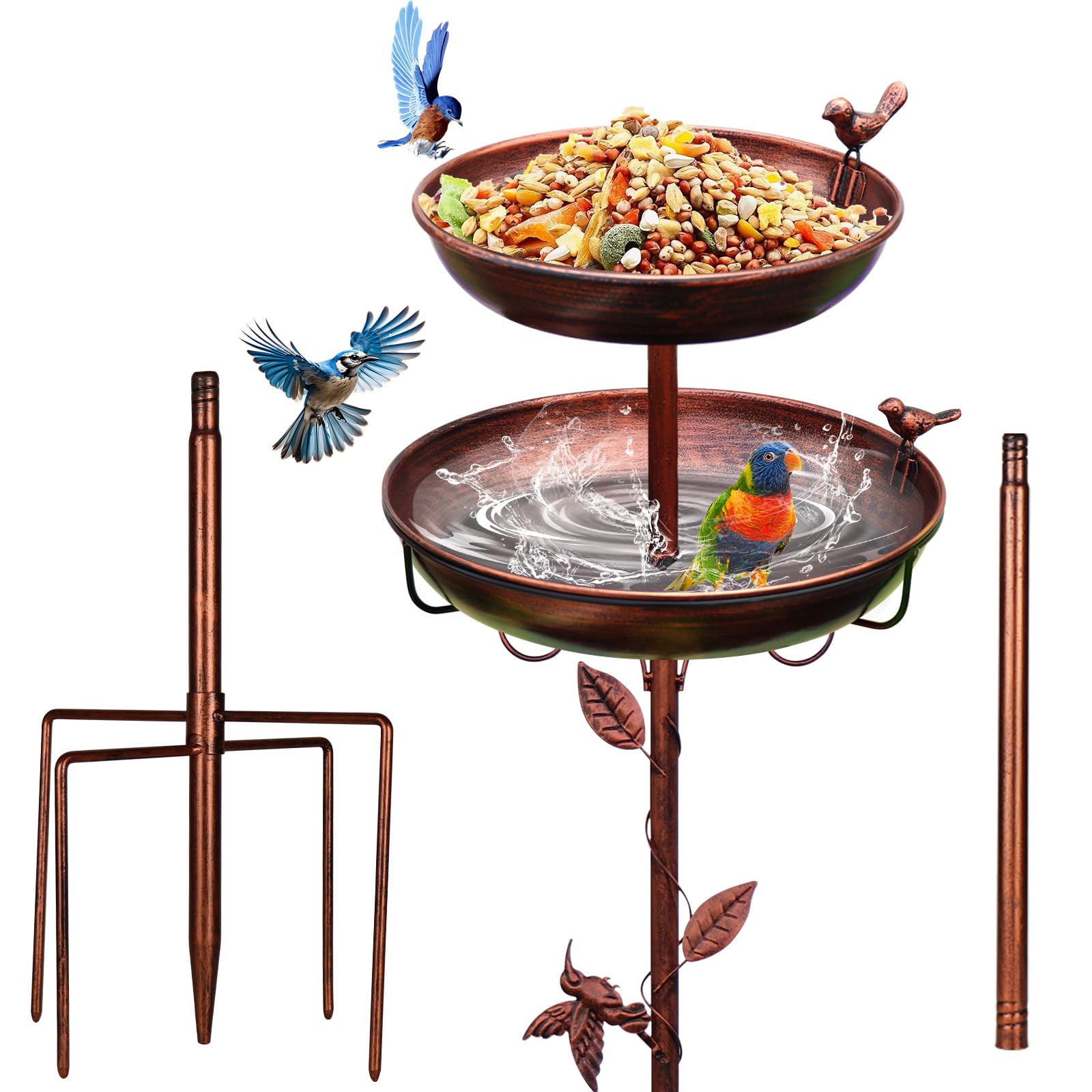 5% Off 2-in-1 Bird Feeder and Bath for Garden