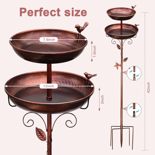5% Off 2-in-1 Bird Feeder and Bath for Garden - Image 3