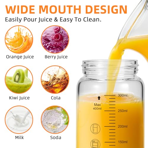 50% Off FANS-ONE 12oz Glass Juice Bottles 4-Pack - Image 5