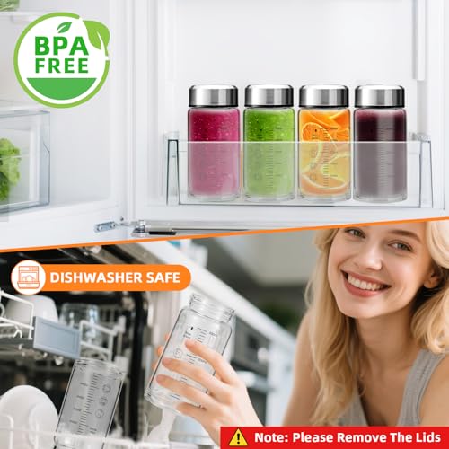 50% Off FANS-ONE 12oz Glass Juice Bottles 4-Pack - Image 6
