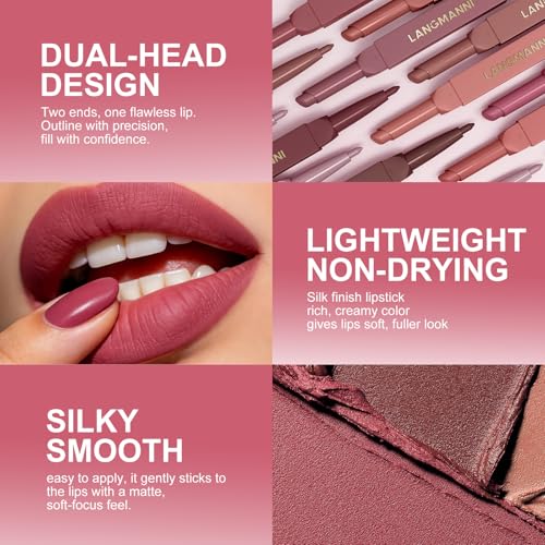 40% Off LANGMANNI 2-in-1 Lipstick and Liner Set - Image 5