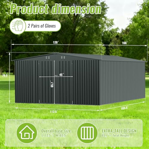 22% Off MNLR 10x14 FT Large Metal Storage Shed - Image 3