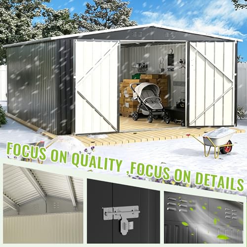 22% Off MNLR 10x14 FT Large Metal Storage Shed - Image 6
