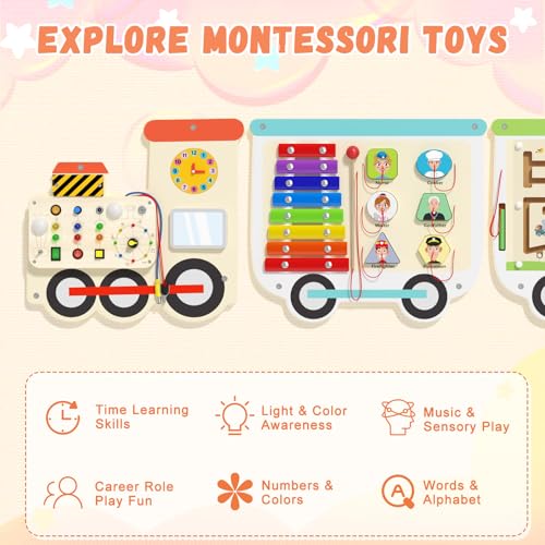 50% Off Spacocld Montessori Sensory Wall Board for Toddlers - Image 3
