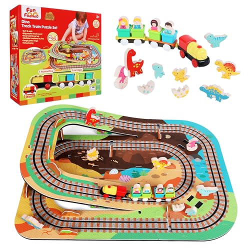 50% Off 61PCS Dinosaur Train Set with Battery Operated Train - Image 2