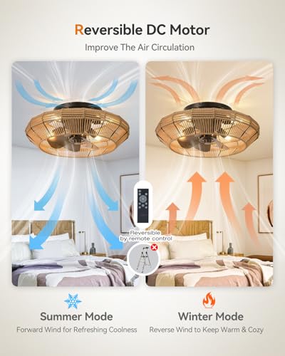 50% Off addlon Boho Ceiling Fan with Light and Remote - Image 6