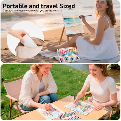 6ZQV6B8V: 53% Off 100-Color Watercolor Paint Set for Artists - Image 6