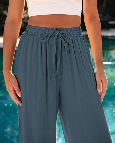 Save 40% with code VU4BGN53 on GRAPENT Linen Wide Leg Pants - Image 5