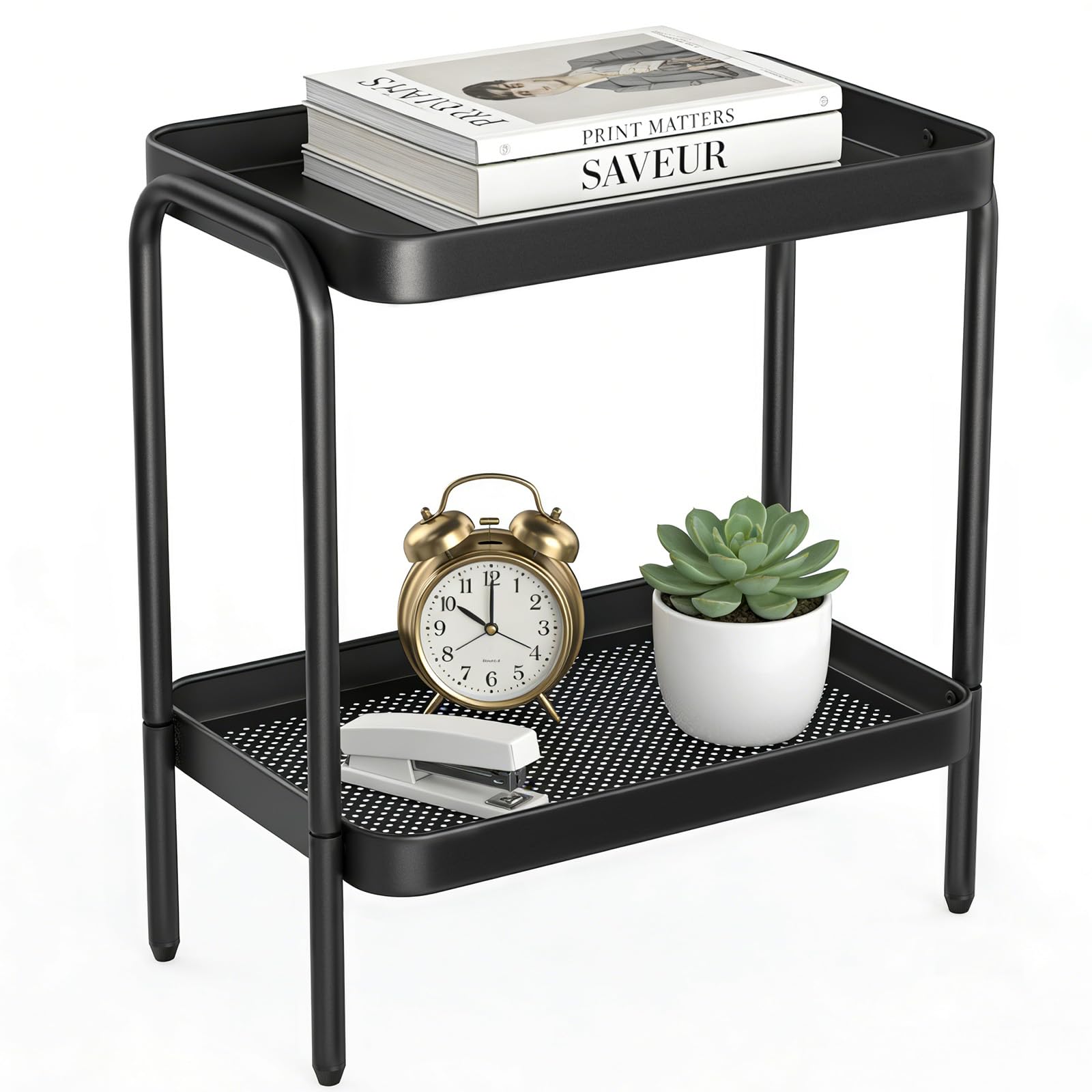 53% Off NobleForm Narrow Side Table with Storage Shelves - Image 1