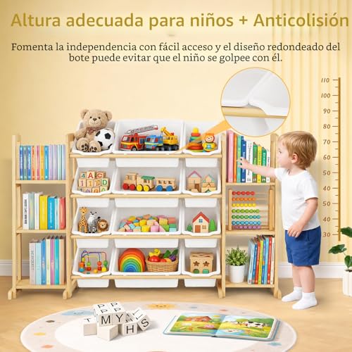 Save 50% on Wooden Toy Storage Organizer with 12 Bins - Image 5